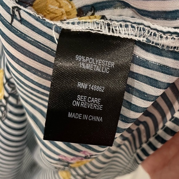 Torrid | Striped Semi Sheer Blouse With A Hint Of Metallic Thread - Picture 11 of 14